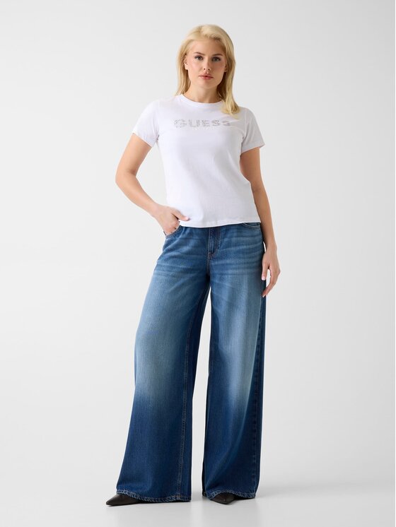 Guess Guess Футболка W6GI15 K3035 Білий Regular Fit