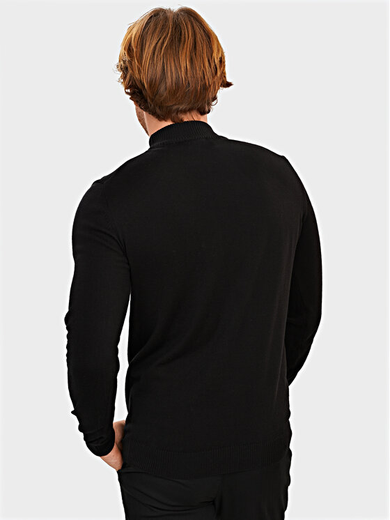 Evenemen Evenemen Sweter Półgolf Czarny Slim Fit