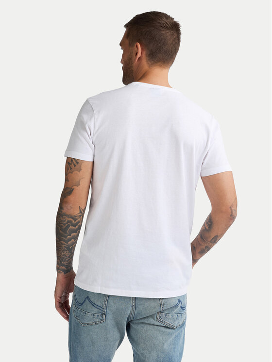 Petrol Industries Petrol Industries T-Shirt M-ROS-TSR002 Biały Regular Fit