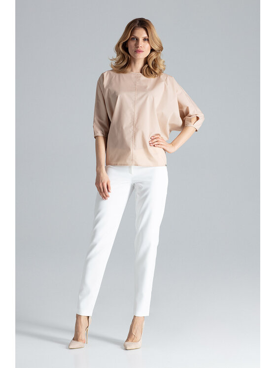 FIGL FIGL Μπλουζάκι M563 Μπεζ Regular Fit