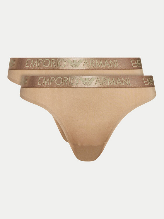 Emporio Armani Underwear 2 pāru klasisko biksīšu komplekts 163334 4F235 16355 Bēšs