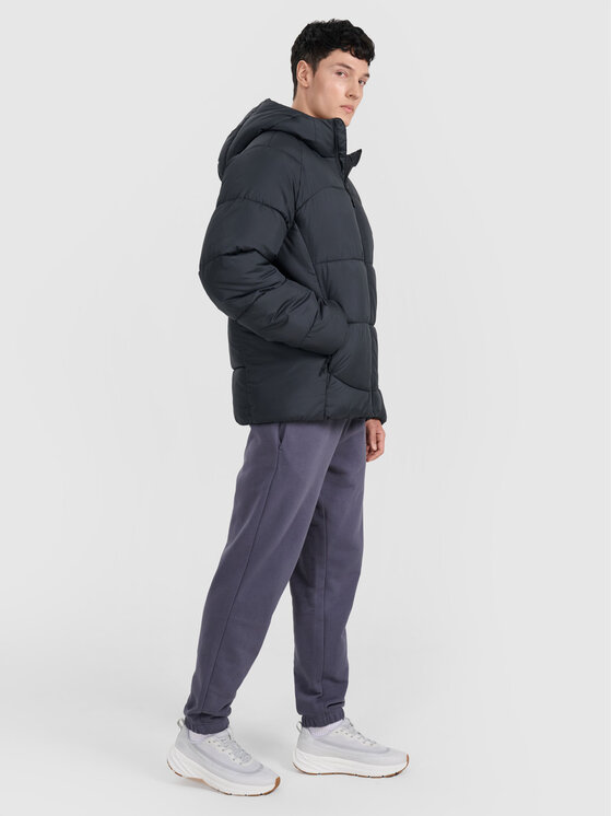 4F 4F Kurtka puchowa MIDSHOP TEXTILE Czarny Regular Fit