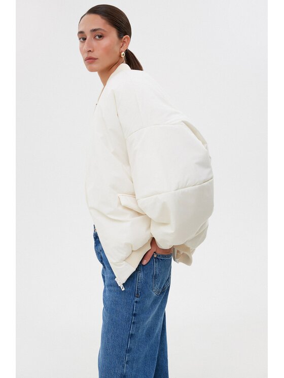 Estro Estro Bunda bomber ER00115728 Bílá Oversize