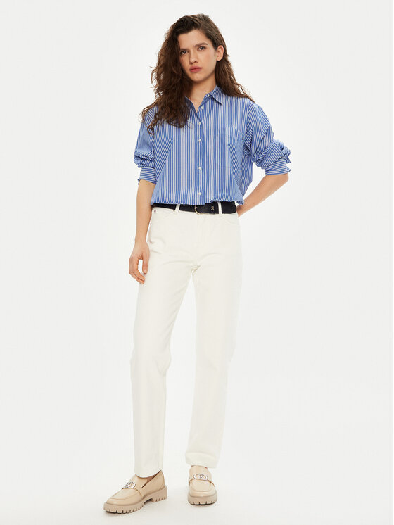 Tommy Hilfiger Tommy Hilfiger Marškiniai WW0WW45612 Mėlyna Relaxed Fit