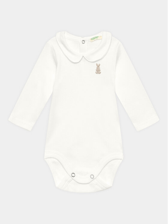 Body dziecięce United Colors Of Benetton, Rozmiar 68, Białe, 3I9WAB00G