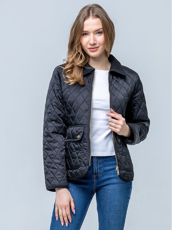 Perso Perso Kurtka przejściowa BLE268015F Czarny Regular Fit