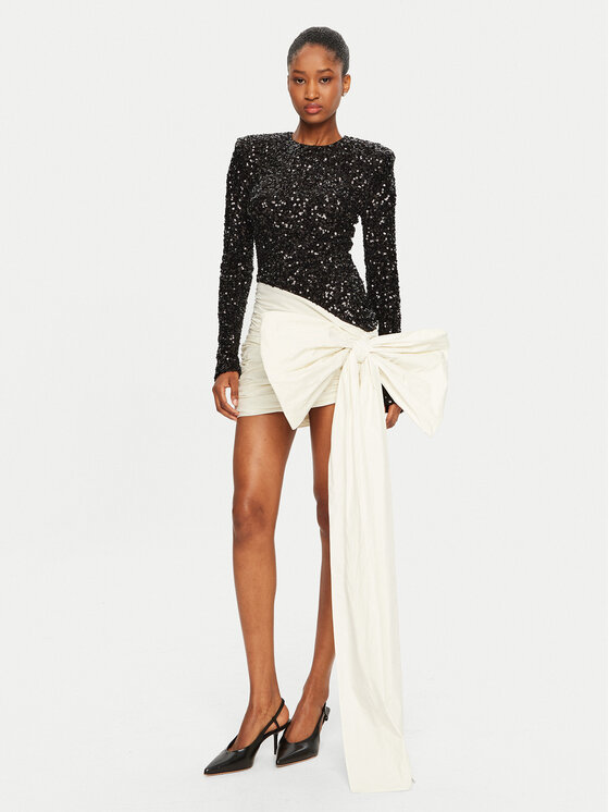 ROTATE ROTATE Kokteilinė suknelė 113998100 Juoda Slim Fit