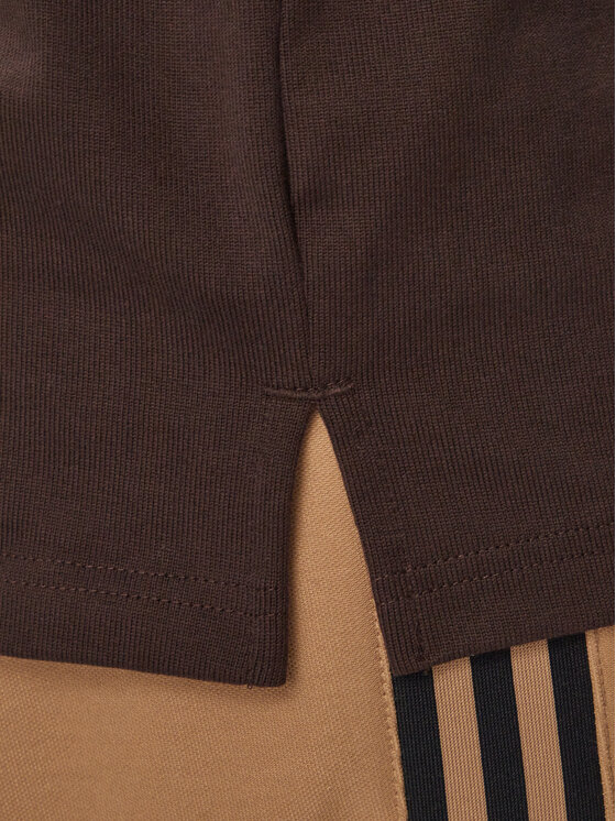 adidas adidas Džemperis 3-Stripes Rugby Longsleeve Polo KE4112 Ruda Regular Fit