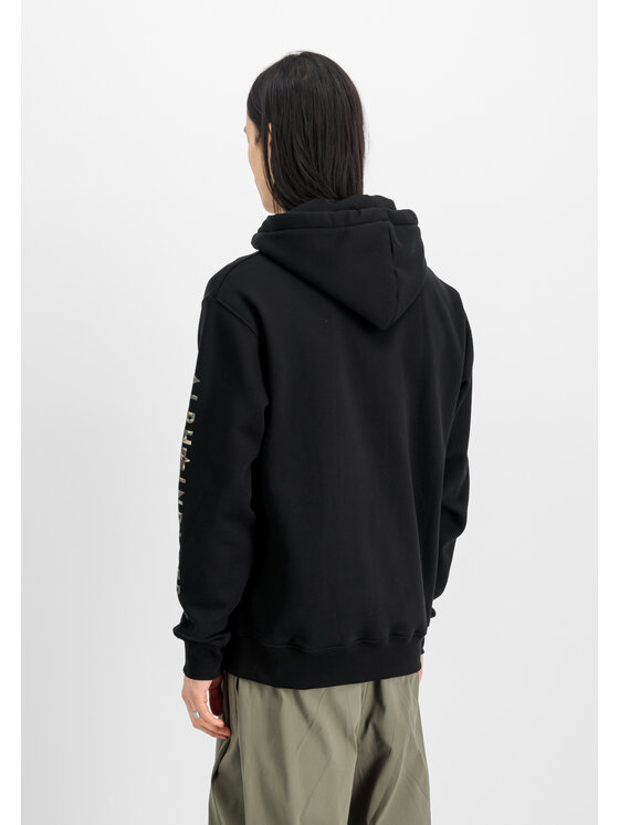Alpha Industries Alpha Industries Bluza Camo Sleeve Hoodie Czarny Regular Fit