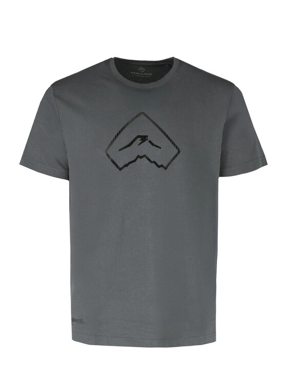 Volcano Volcano T-Shirt T-CARB Czarny Regular Fit