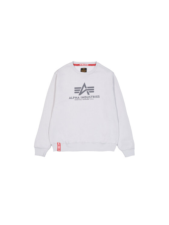 Alpha Industries Alpha Industries Bluza Basic Big Logo Sweatshirt Szary Regular Fit