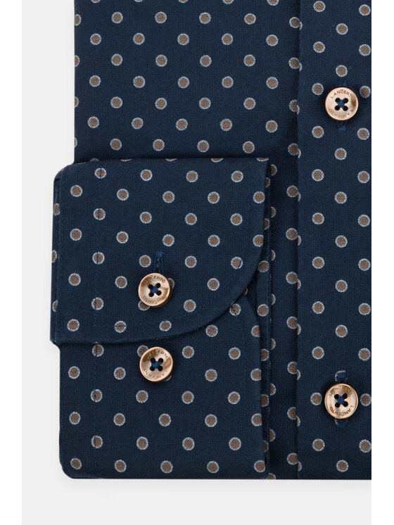 Lancerto Lancerto Koszula Caren KO073123000004 Granatowy Slim Fit