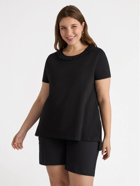Fiorella Rubino Fiorella Rubino T-shirt G080L008757N033 Nero Regular Fit