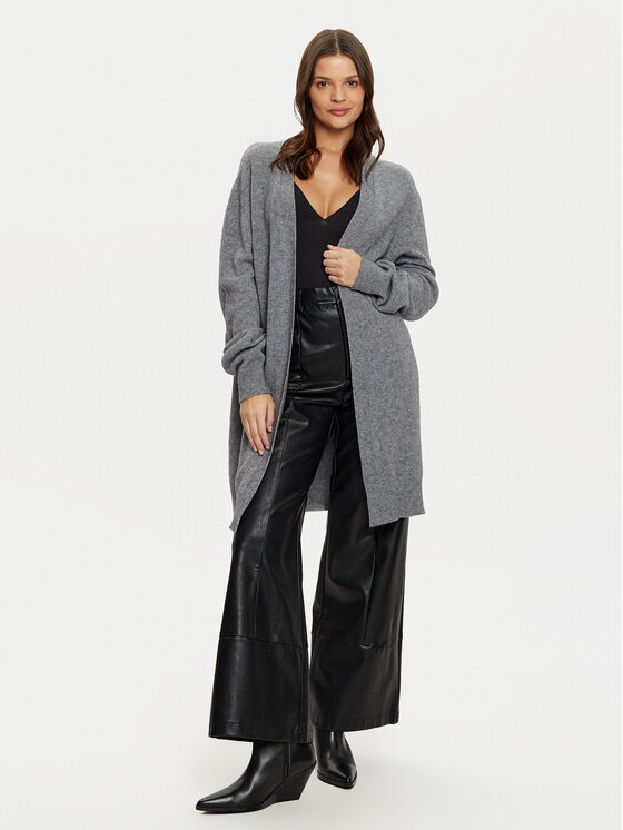 Kontatto Kontatto Strickjacke 3M0143 Grau Relaxed Fit