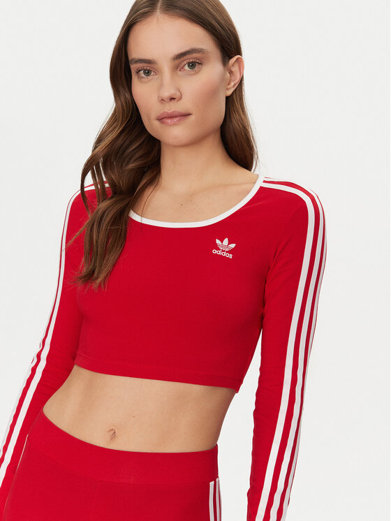 adidas adidas Palaidinė adicolor 3-Stripes JD4626 Raudona Slim Fit