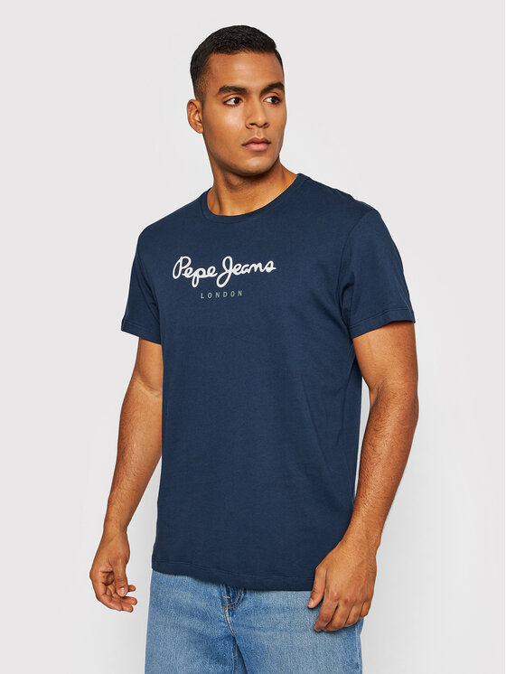Pepe Jeans Pepe Jeans T-Shirt Eggo PM508208 Tmavomodrá Regular Fit
