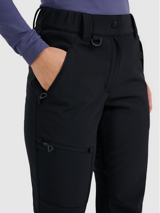 4F 4F Spodnie outdoor HALNY Czarny Regular Fit