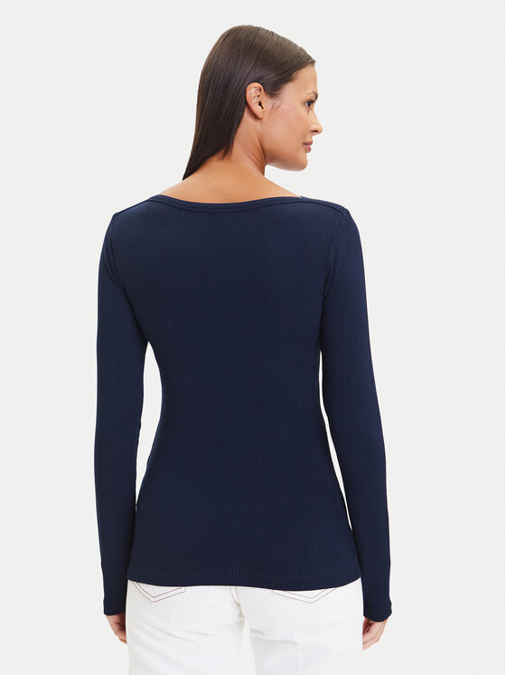 Tommy Hilfiger Tommy Hilfiger Блуза WW0WW47309 Тъмносин Slim Fit