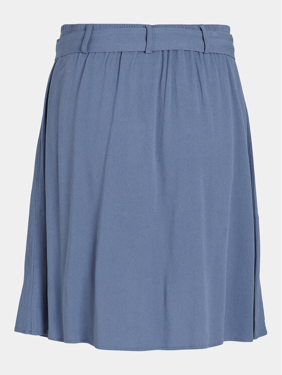 Vila Vila Spódnica trapezowa Moashly 14089471 Niebieski Regular Fit