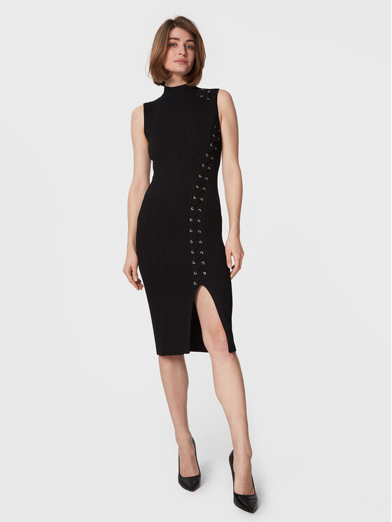 Guess Guess Φόρεμα υφασμάτινο W3RK40 Z2U00 Μαύρο Slim Fit