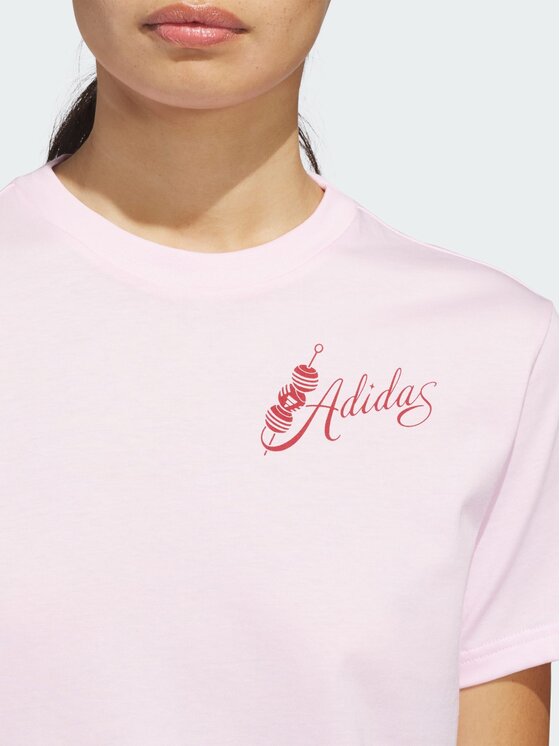 adidas adidas T-Shirt MIND BODY & SPIRIT(S) GRAPHIC Różowy Regular Fit