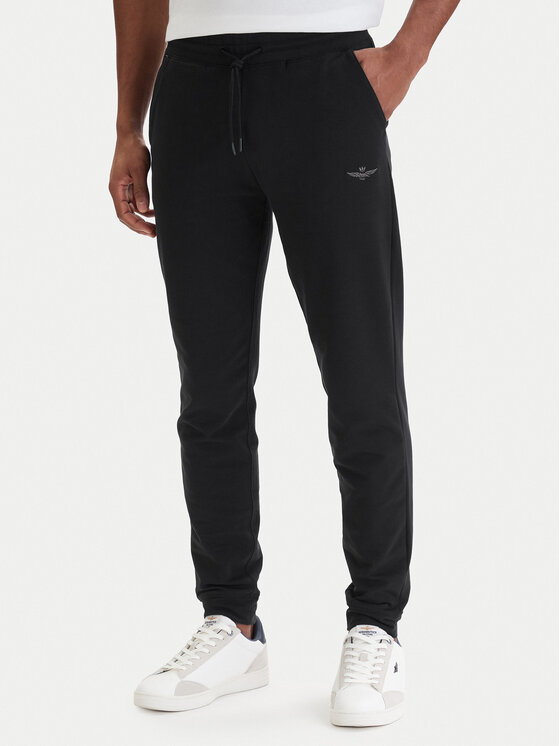 Aeronautica Militare Aeronautica Militare Pantaloni trening 261PF0872UF00459 Negru Regular Fit