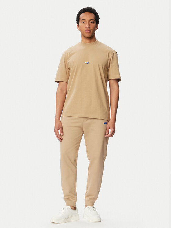 HUGO Hugo Тишърт Nieros 50509991 Бежов Regular Fit