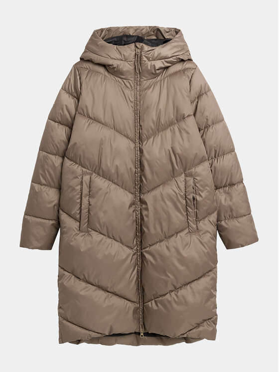 4F 4F Zimska jakna 4FAW23TDJAF235 Rjava Regular Fit