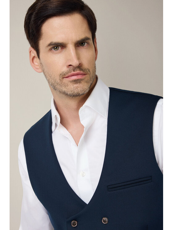 Lancerto Lancerto Kamizelka Dozza KA131225000003 Granatowy Slim Fit