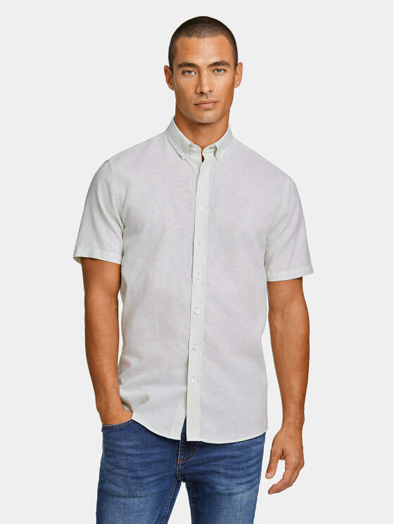 Lindbergh Lindbergh Πουκάμισο 30-203345A Πράσινο Slim Fit