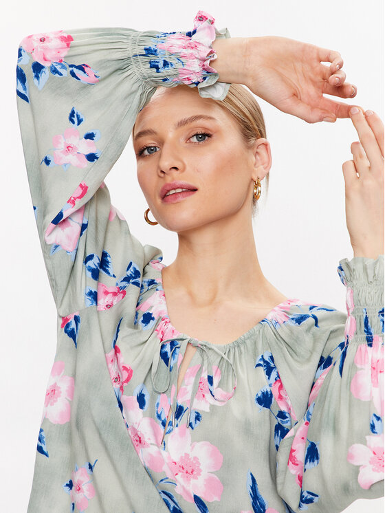 Marc Aurel Marc Aurel Bluza 6095 1000 93189 Zelena Relaxed Fit