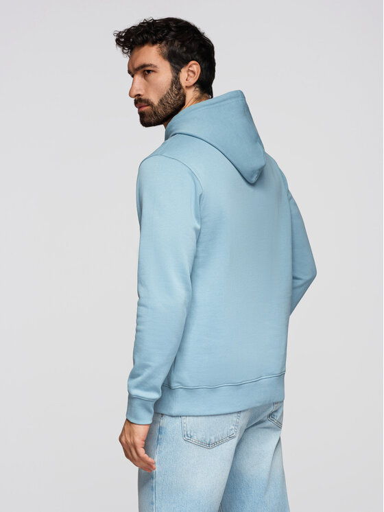 Ombre Ombre Bluza OM-SSBN-0270 Niebieski Regular Fit