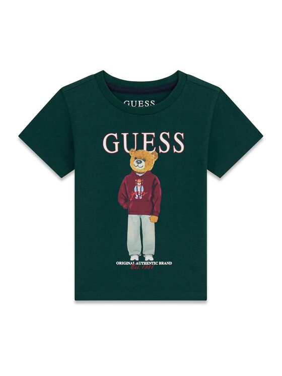 Guess Kids Guess Kids T-Shirt 183054 Zielony Classic Fit