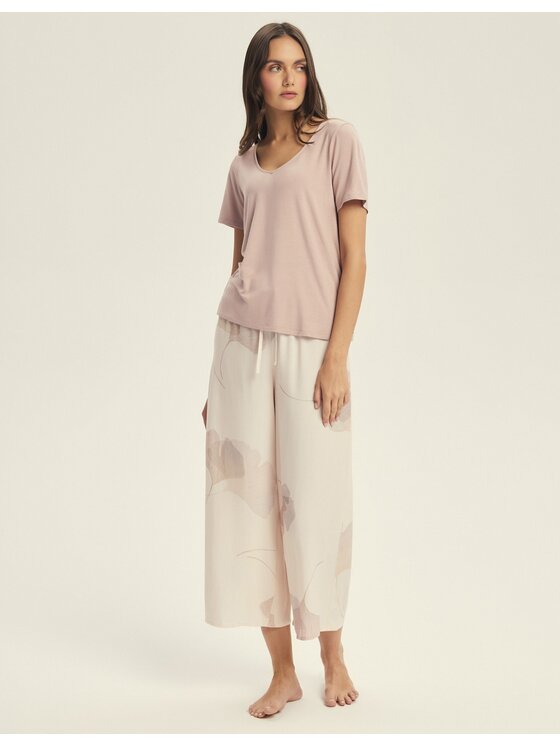 Esotiq Esotiq Piżama 43818 Różowy Regular Fit