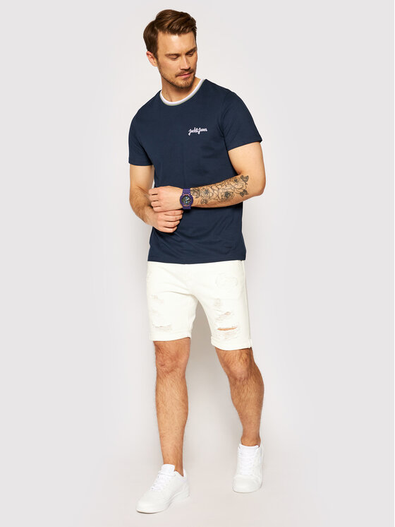 T-shirt Ring 12190430 Blu scuro Regular Fit