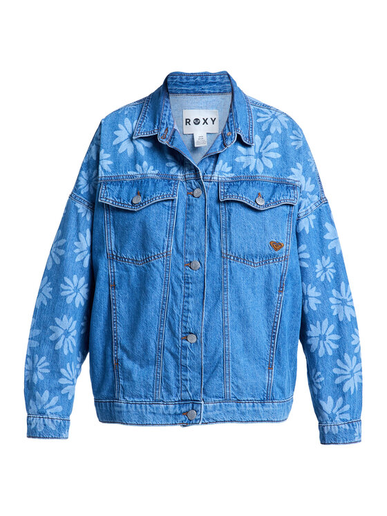 Roxy Roxy Teksajakk Salty Horizon ERJJK03700 Sinine Regular Fit