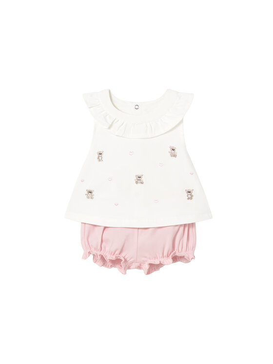 Mayoral Mayoral Set 2 majic in kratkih hlač 1642 Roza Regular Fit