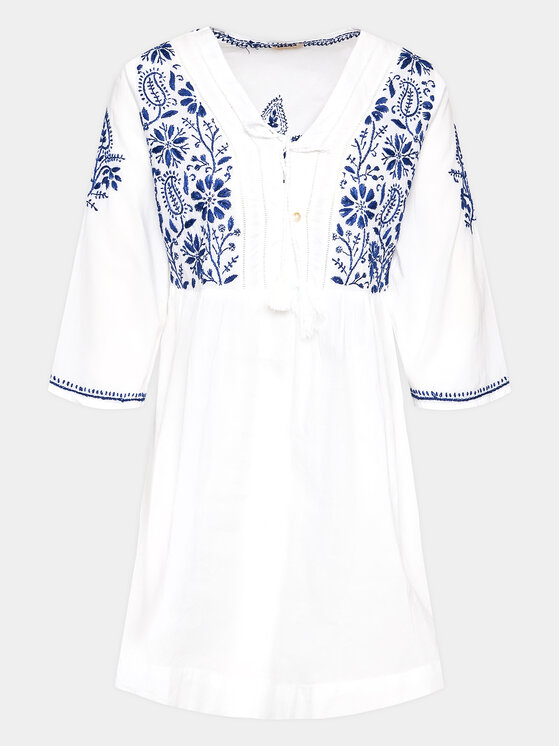 Vestito estivo BH295 Bianco Regular Fit