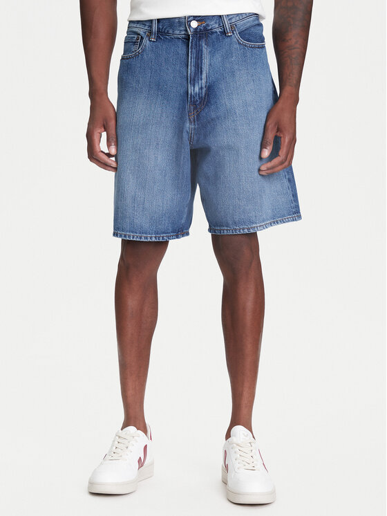 Gap Gap Pantaloni scurți de blugi 781610-00 Albastru Loose Fit