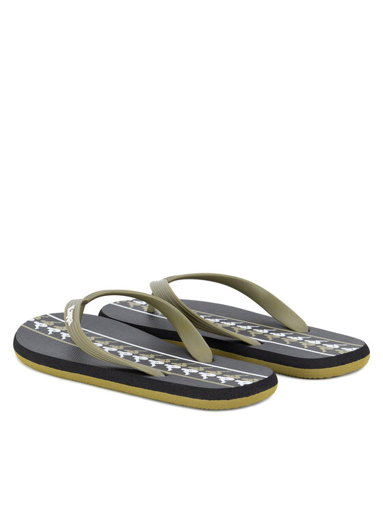 Kappa Kappa Σαγιονάρες 371G1LW Green Military - Black - White Έγχρωμο