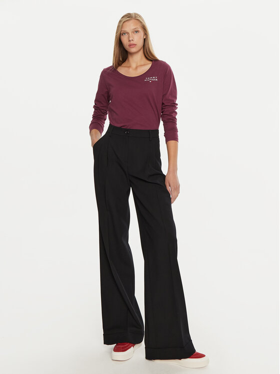 Tommy Hilfiger Tommy Hilfiger Bluse UW0UW05224 Violett Regular Fit
