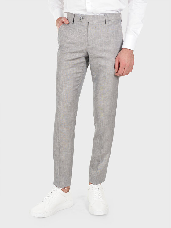 Spodnie garniturowe, rozmiar 176/88, Szare, OVO BEIGE