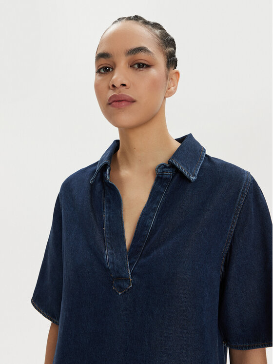 Wrangler Wrangler Džínsové šaty 112350341 Tmavomodrá Relaxed Fit