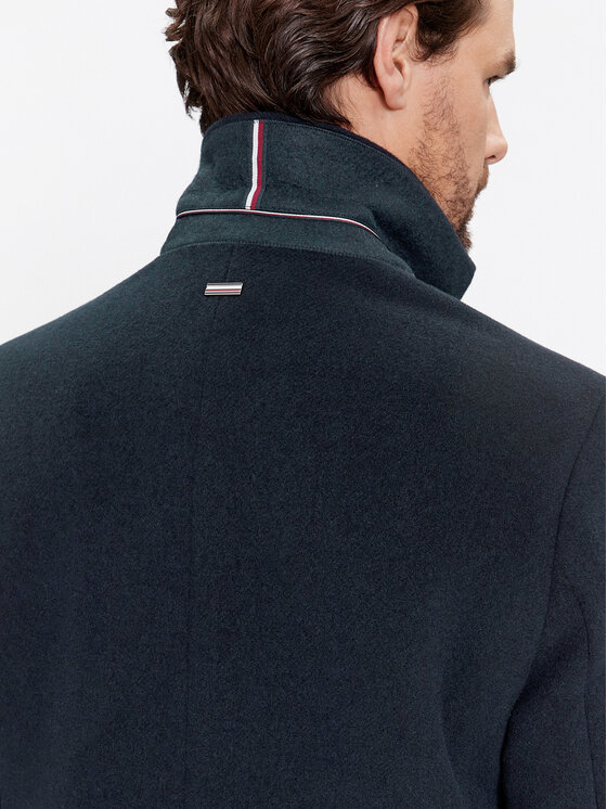 Tommy Hilfiger Tommy Hilfiger Vlněný kabát MW0MW32963 Tmavomodrá Regular Fit
