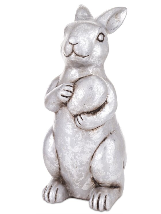 MIAhome MIAhome Figurka srebrna królik 31x13x16 cm ARGENTO Srebrny