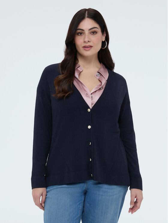 Fiorella Rubino Fiorella Rubino Kardigan M084L008356N034 Niebieski Regular Fit