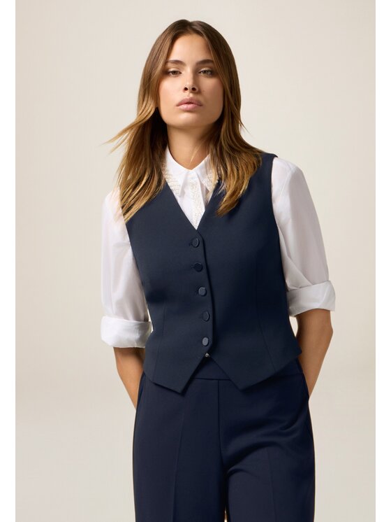 Oltre Oltre Marynarka L031R000042N034 Niebieski Slim Fit
