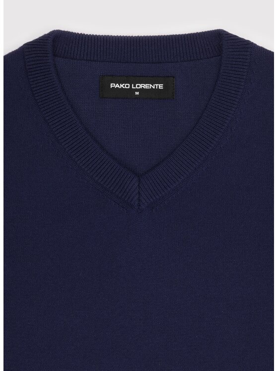 Pako Lorente Pako Lorente Sweter P26WN-2X-010 Granatowy Straight Fit