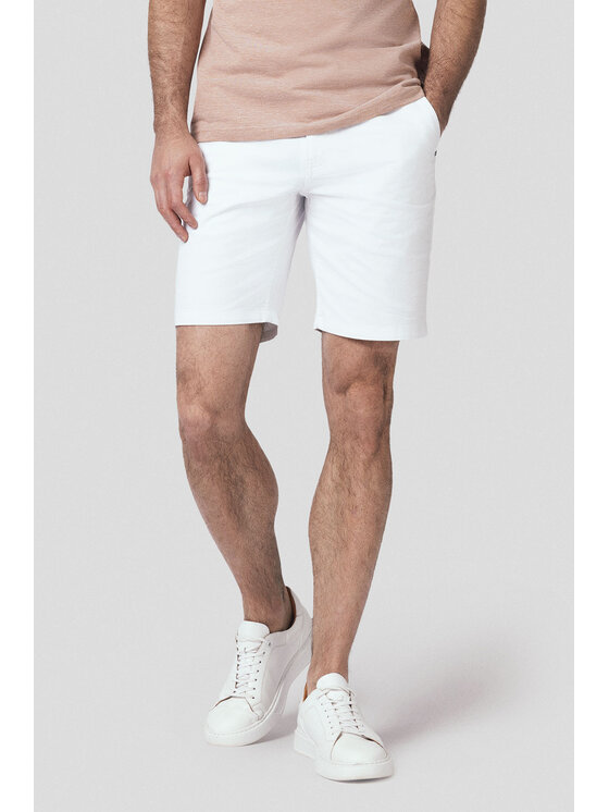 Lancerto Lancerto Szorty materiałowe Vaasa SZO082125000009 Biały Regular Fit