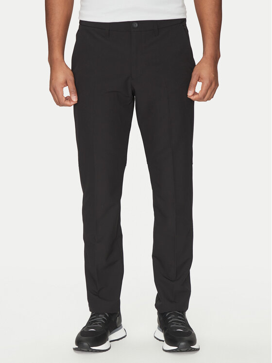BOSS Bavlnené nohavice T_Commuter 50534303 Čierna Slim Fit